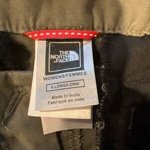 LONG length North face cotton pant with button up leg